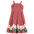 VESTIDO BARRADO CORAÇÃO EM FLOR VERMELHO - Imagem 1