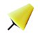 Cone de Polimento de Rodas e Cantos 80mm Eixo 6mm Amarelo  Medio - Imagem 1