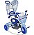 Triciclo com Capota Azul 3x1 Empurrar Balançar e Pedalar Bel Brink - Imagem 2