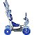 Triciclo com Capota Azul 3x1 Empurrar Balançar e Pedalar Bel Brink - Imagem 4