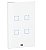 Interruptor Touch 4 Botoes Wi-fi + Rf com Placa 4x2 Whome Branco - Imagem 1