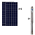 Kit Bomba Solar Ebara 5,5cv com 16 Placas de 340 para 70mca com 50 Mil Litros por Dia - Imagem 1