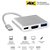 Cabo Adaptador Conversor Usb C Para Hdmi + Usb 3.0 + Tipo C - MLS - Imagem 1