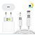 Kit Carregador Turbo 20W Usb-C Para Ios Para Celular QC-3.0 Fonte Tomada + Cabo - iphone X xr 11 12 13 14 15 pro max - Imagem 3
