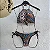Biquíni  Feminino Cropped Trancado Tanga de amarrar - Imagem 1