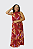 Vestido Feminino Longo  Gola trapézio - Imagem 3