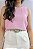 BLUSA DUDA SEM MANGA VISCOSE TWILL ROSA - Imagem 1