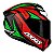 CAPACETE AXXIS DRAKEN TRACER MATT PRETO/VERMELHO/VERDE - Imagem 2