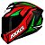 CAPACETE AXXIS DRAKEN TRACER MATT PRETO/VERMELHO/VERDE - Imagem 4