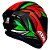 CAPACETE AXXIS DRAKEN TRACER MATT PRETO/VERMELHO/VERDE - Imagem 3