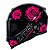 CAPACETE AXXIS EAGLE FLOWERS NEW GLOSS PRETO/ROSA - Imagem 4