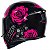 CAPACETE AXXIS EAGLE FLOWERS NEW GLOSS PRETO/ROSA - Imagem 3