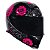 CAPACETE AXXIS EAGLE FLOWERS NEW GLOSS PRETO/ROSA - Imagem 1