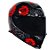 CAPACETE AXXIS EAGLE FLOWERS NEW GLOSS PRETO/VERMELHO - Imagem 1