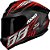 CAPACETEAXXIS DRAKEN RACER MATT PRETO/VERMELHO/CINZA - Imagem 2