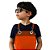 Avental em sarja modelo onza infantil laranja - Imagem 2