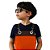 Avental em sarja modelo onza infantil laranja - Imagem 7