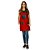 Avental em Sarja vermelho modelo Churrasqueira feminino - Imagem 1