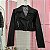 Jaqueta cropped couro fake - P - Imagem 1