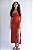 Vestido Longo Fenda Terracota - Imagem 1