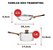 Jogo de Panelas Tramontina Inox 4 Peças Fundo Triplo Cooktop Fogão Indução Cabo Amadeirado Brava - Imagem 4