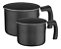 Canecos Leiteira Fervedor Antiaderente Tramontina Loreto 12cm + 14cm Cinza - Imagem 2
