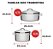 Jogo de Panelas Tramontina Aço Inox Fundo Triplo Cooktop Fogão Indução Kit 10 Peças - Imagem 5