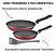 Kit Frigideira Tramontina Antiaderente Loreto 3pcs Vermelho 20399781 - Imagem 4