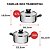 Jogo de Panelas Tramontina Aço Inox Fundo Triplo Cooktop Fogão Indução Kit 9 Peças - Imagem 8
