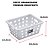 Kit 2 Cestos Organizador Pequeno Coza Brinox Multiuso 18x14 Armario Gaveta Lavanderia - Imagem 3