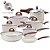 Jogo de Panelas Antiaderente Ceramica Vanilla Cooktop Fogão Indução Kit 7 Peças Conjunto Brinox - Imagem 1