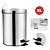 Kit 4 Lixeiras Cesto De Lixo Inox Banheiro Cozinha 5 Litros Pedal e Balde Interno Removível Mor - Imagem 3