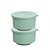 Kit 2pc Pote Mantimento Plástico Tampa c/ Visor 500ml Marmita Vasilha Organizadora Cozinha Resistente - Imagem 1
