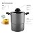 Cuscuzeira Individual Antiaderente Aluminio 14cm Brinox Panela Cuscuz Avulsa 2,5 Litros - Imagem 2