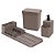 Kit 3pcs Organizador Pia Cozinha Porta Detergente Dosador Escorredor Louça Lixeira de Bancada Coza - Imagem 1