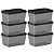 Kit 6pc Pote de Mantimentos Vasilha Basic Plástico 600ml Com Tampa Freezer e Micro-Ondas Coza - Imagem 1