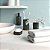 Kit Acessórios Banheiro Lavabo Conjunto Organização 3 Pcs Plástico Saboneteira Porta Escova e Sabão - Imagem 2