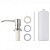 Dispenser Porta Detergente Inox Dosador Sabonete Liquido de Embutir Bancada 350ml Clink - Imagem 6