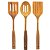 Kit Jogo de Utensílios Bambu Para Cozinha Conjunto 3 Peças Resistente - Imagem 1