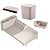 Kit Organizador de Pia Bancada Cozinha 4pcs Escorredor Louças Porta Detergente Lixeira e Rodinho Ou - Imagem 1