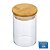 Kit 4 Potes Hermético de Vidro Tampa Bambu p/ Mantimentos Condimentos Alimentos Jogo Organizador - Imagem 8