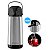 Garrafa Térmica Café Termolar 500ml Lúmina Bomba de Pressão de Vidro Inox - Imagem 1