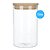 Pote Hermético Vidro Tampa Bambu 750ml Porta Mantimentos Alimentos - Imagem 1