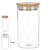 Kit 3 Potes Hermético de Vidro Tampa Bambu p/ Mantimentos Condimentos Alimentos Jogo Organizador - Imagem 6