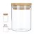Kit 3 Potes Hermético de Vidro Tampa Bambu p/ Mantimentos Condimentos Alimentos Jogo Organizador - Imagem 7