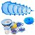 Conjunto Kit 6 Tampas De Silicone Universal Flexível Reutilizável Elástica - Imagem 5