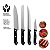 Jogo de Facas Para Cozinha Conjunto Aço Inox Kit 4 Peças - Imagem 2