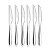 Jogo Kit 6 Facas com Serra Mesa Aço Inox Utensílio Cozinha - Imagem 1