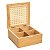 Caixa Decorativa Porta Chá Bambu Com Palha Organizadora Bijuterias 4 Divisórias Oikos - Imagem 2