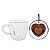 Jogo 2 Xicaras De Vidro Duplo Parede Dupla Coração 80ml Para Café - Imagem 5